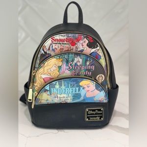 Loungefly Disneyland Princess Snow White Sleeping Beauty Aurora Cinderella